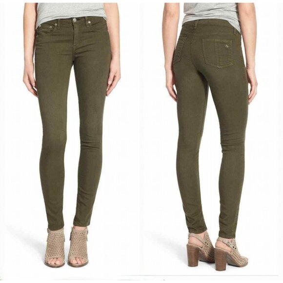 Rag & Bone Skinny Olive Legging Jean. Size 30 - Picture 1 of 9